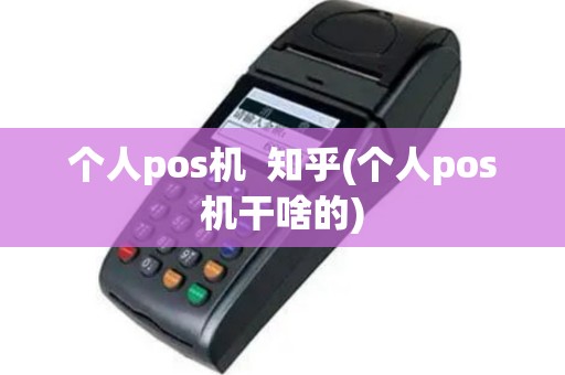 个人pos机  知乎(个人pos机干啥的)