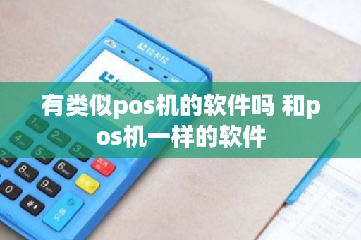 有类似pos机的软件吗 和pos机一样的软件