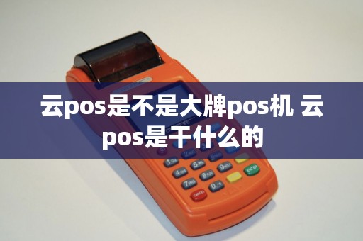 云pos是不是大牌pos机 云pos是干什么的