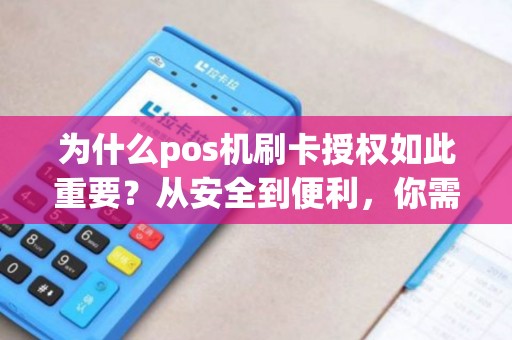 为什么pos机刷卡授权如此重要？从安全到便利，你需要了解的一切！
