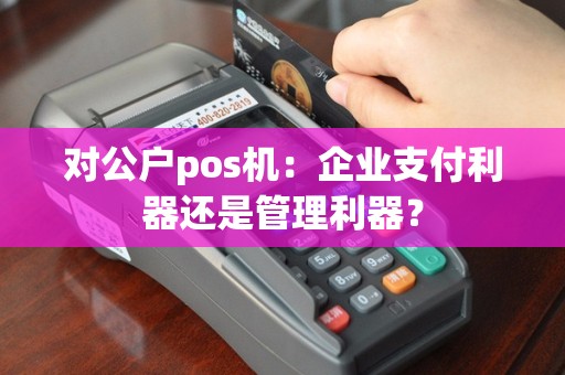 对公户pos机：企业支付利器还是管理利器？