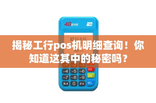 揭秘工行pos机明细查询！你知道这其中的秘密吗？