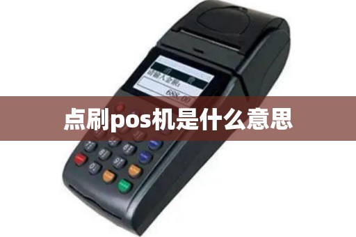 点刷pos机是什么意思