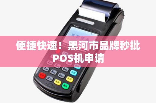 便捷快速！黑河市品牌秒批POS机申请