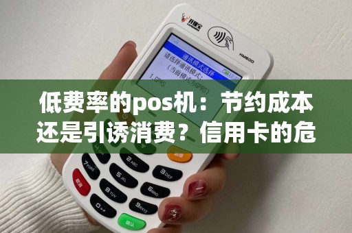 低费率的pos机：节约成本还是引诱消费？信用卡的危机何在？