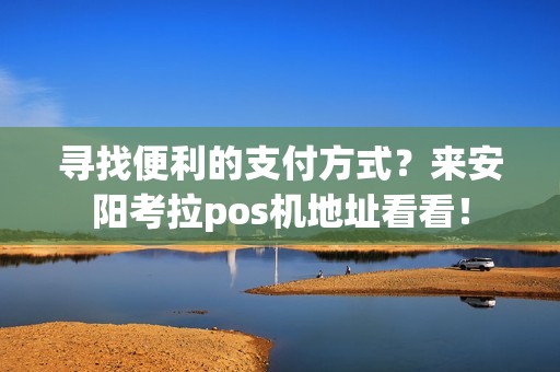 寻找便利的支付方式？来安阳考拉pos机地址看看！