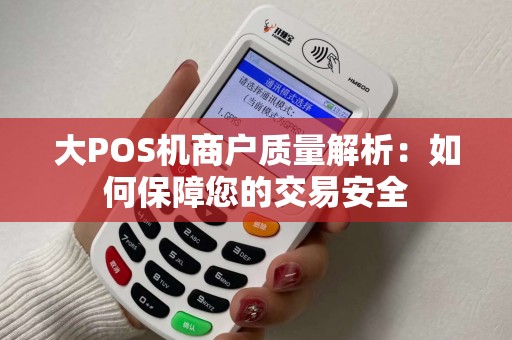 大POS机商户质量解析：如何保障您的交易安全