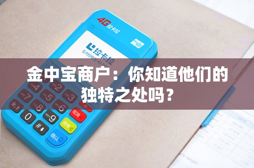 金中宝商户：你知道他们的独特之处吗？