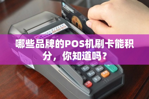 哪些品牌的POS机刷卡能积分，你知道吗？