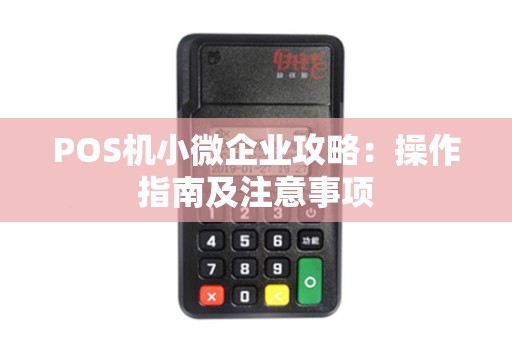 POS机小微企业攻略：操作指南及注意事项