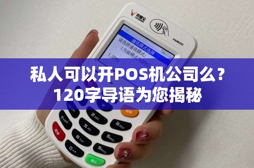 私人可以开POS机公司么？120字导语为您揭秘