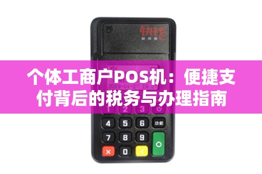 个体工商户POS机：便捷支付背后的税务与办理指南