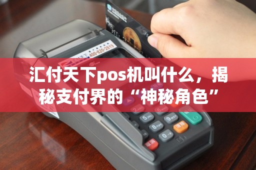 汇付天下pos机叫什么，揭秘支付界的“神秘角色”