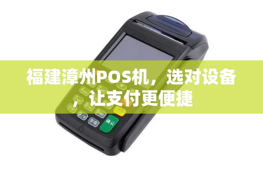 福建漳州POS机，选对设备，让支付更便捷