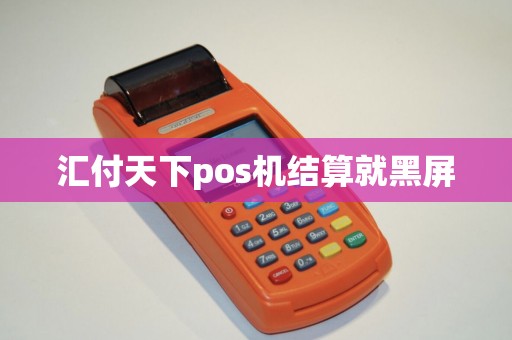 汇付天下pos机结算就黑屏
