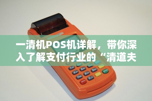 一清机POS机详解，带你深入了解支付行业的“清道夫”