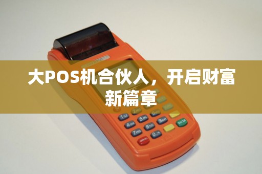 大POS机合伙人，开启财富新篇章