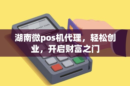 湖南微pos机代理，轻松创业，开启财富之门