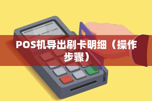 POS机导出刷卡明细（操作步骤）
