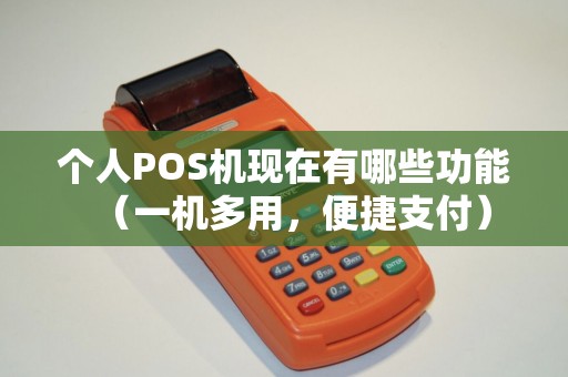 个人POS机现在有哪些功能（一机多用，便捷支付）