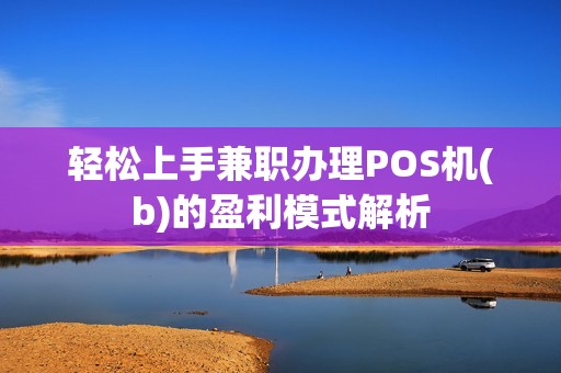 轻松上手兼职办理POS机(b)的盈利模式解析