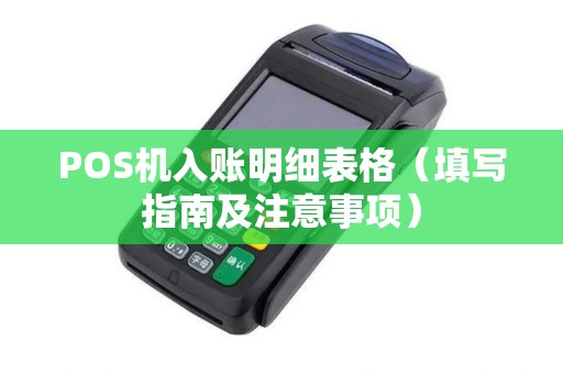 POS机入账明细表格（填写指南及注意事项）