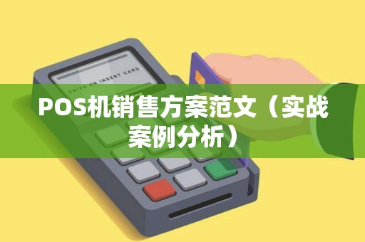 POS机销售方案范文（实战案例分析）