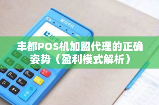 丰都POS机加盟代理的正确姿势（盈利模式解析）