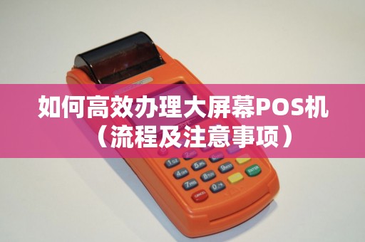 如何高效办理大屏幕POS机（流程及注意事项）
