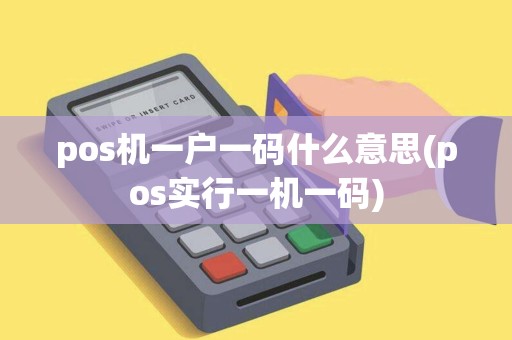 pos机一户一码什么意思(pos实行一机一码)