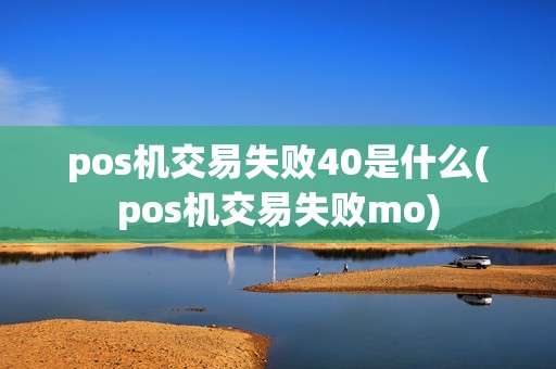 pos机交易失败40是什么(pos机交易失败mo)