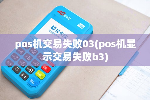 pos机交易失败03(pos机显示交易失败b3)