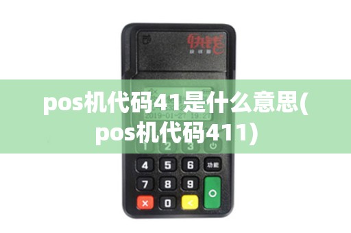 pos机代码41是什么意思(pos机代码411)