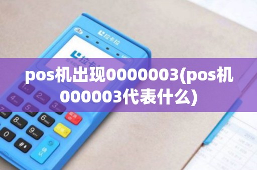 pos机出现0000003(pos机000003代表什么)