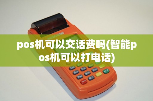 pos机可以交话费吗(智能pos机可以打电话)