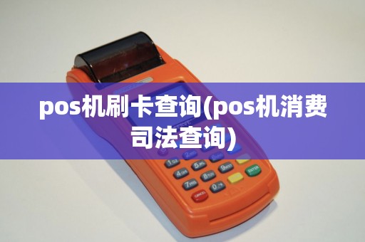 pos机刷卡查询(pos机消费司法查询)