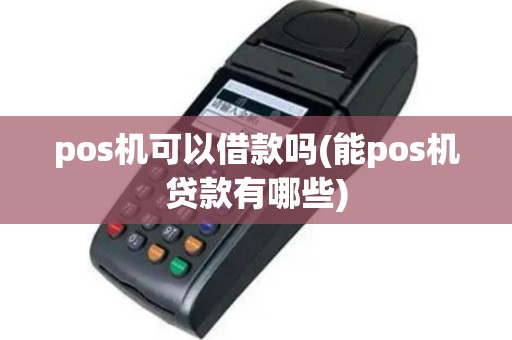 pos机可以借款吗(能pos机贷款有哪些)