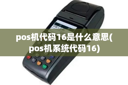 pos机代码16是什么意思(pos机系统代码16)
