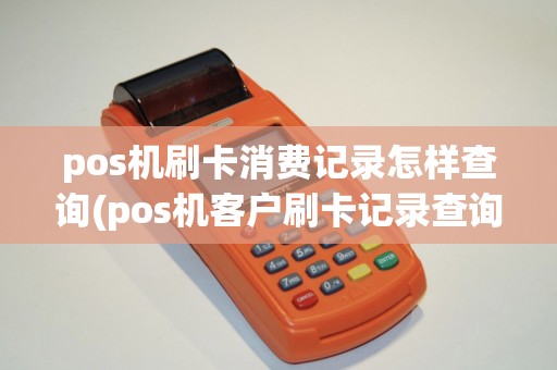 pos机刷卡消费记录怎样查询(pos机客户刷卡记录查询)