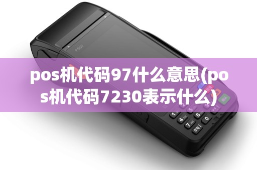 pos机代码97什么意思(pos机代码7230表示什么)