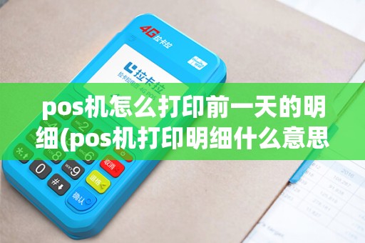 pos机怎么打印前一天的明细(pos机打印明细什么意思)