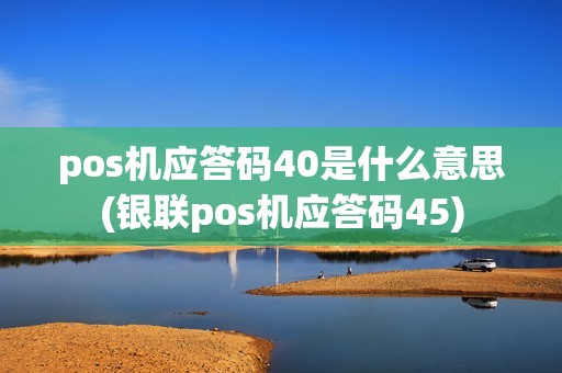 pos机应答码40是什么意思(银联pos机应答码45)