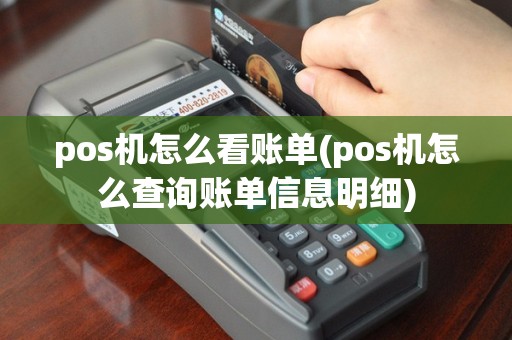 pos机怎么看账单(pos机怎么查询账单信息明细)