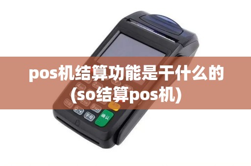 pos机结算功能是干什么的(so结算pos机)