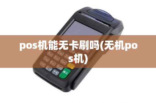 pos机能无卡刷吗(无机pos机)