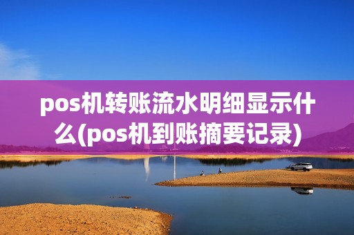 pos机转账流水明细显示什么(pos机到账摘要记录)