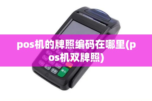 pos机的牌照编码在哪里(pos机双牌照)