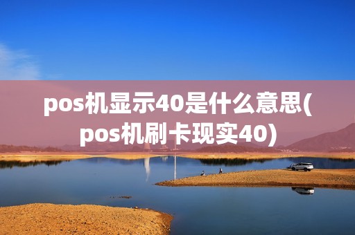 pos机显示40是什么意思(pos机刷卡现实40)