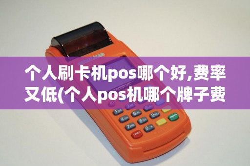 个人刷卡机pos哪个好,费率又低(个人pos机哪个牌子费率低)