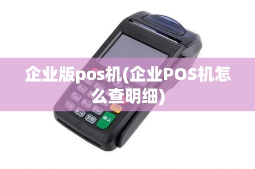 企业版pos机(企业POS机怎么查明细)